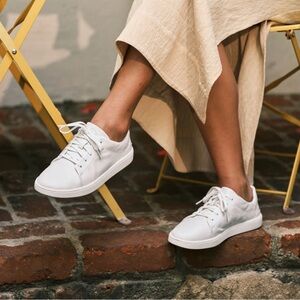 OluKai White Leather Sneakers